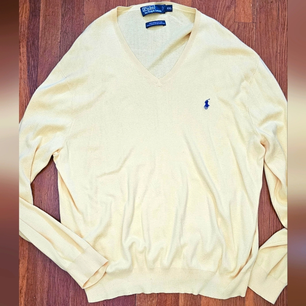 POLO RALPH LAUREN YELLOW PRIMA COTTON SWEATER 💛